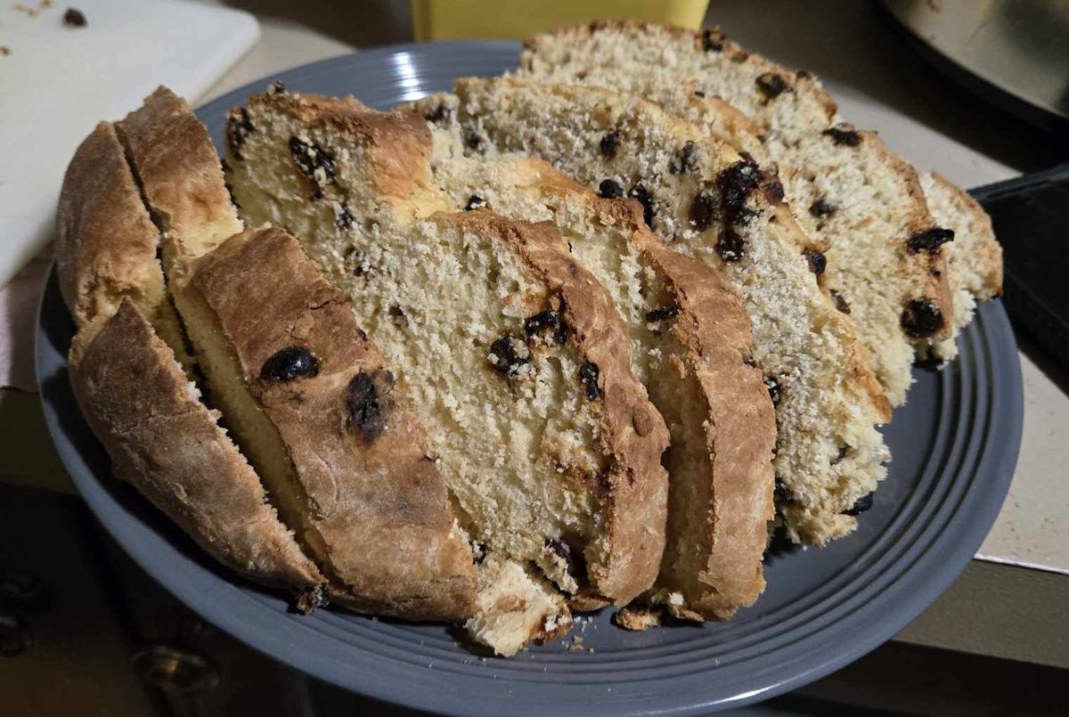 Sliced Irish soda bread